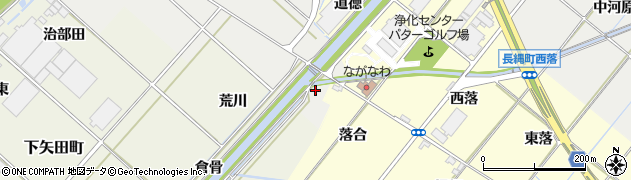愛知県西尾市上矢田町（下汐川）周辺の地図