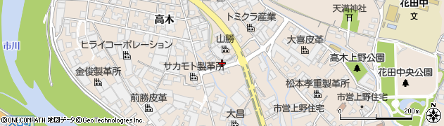 兵庫県姫路市花田町高木123周辺の地図