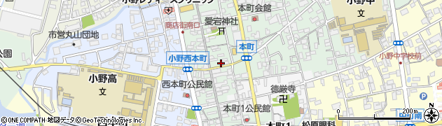 兵庫県小野市本町331周辺の地図