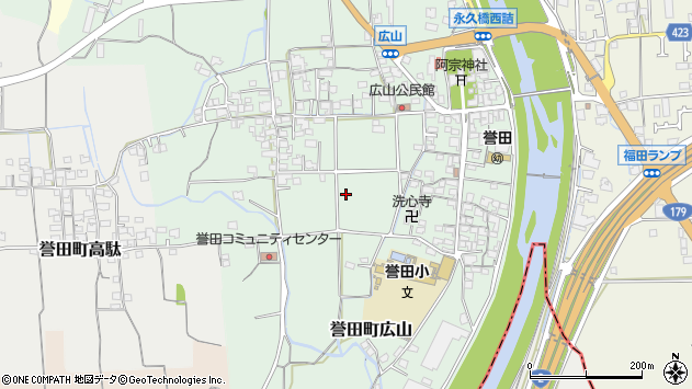 〒679-4134 兵庫県たつの市誉田町広山の地図