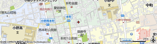 兵庫県小野市本町51周辺の地図