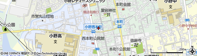 兵庫県小野市本町329周辺の地図