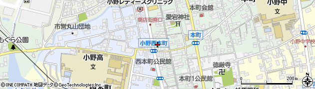 兵庫県小野市本町325周辺の地図