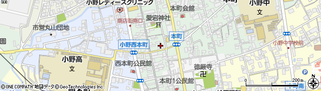 兵庫県小野市本町332周辺の地図