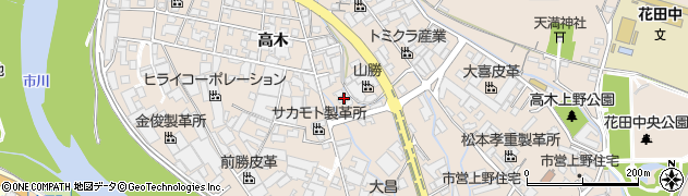 兵庫県姫路市花田町高木122周辺の地図