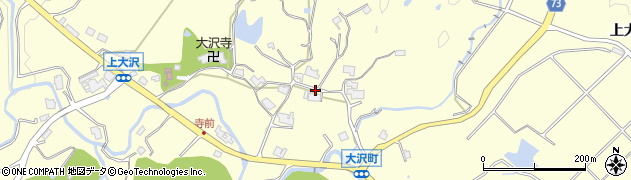 兵庫県神戸市北区大沢町（上大沢）周辺の地図