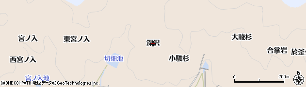 愛知県幸田町（額田郡）深溝（深沢）周辺の地図