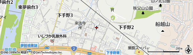 兵庫県姫路市下手野周辺の地図