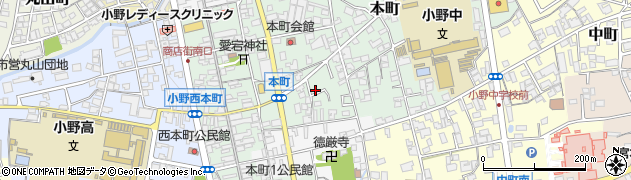 兵庫県小野市本町41周辺の地図