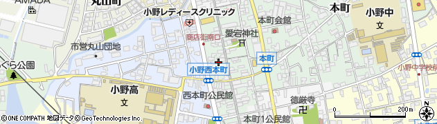 兵庫県小野市本町316周辺の地図