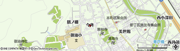 愛知県豊川市御油町今斉周辺の地図