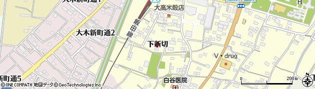 愛知県豊川市一宮町（下新切）周辺の地図