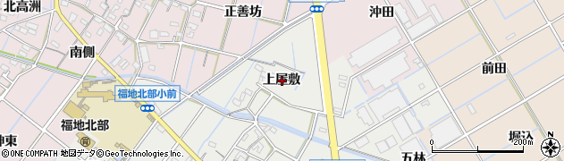 愛知県西尾市鵜ケ池町（上屋敷）周辺の地図