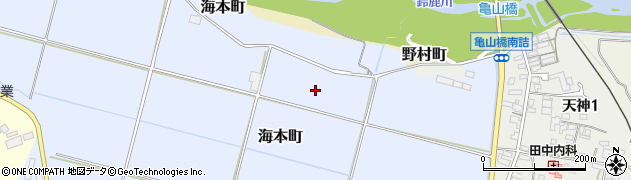 三重県亀山市海本町周辺の地図