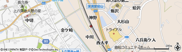 愛知県幸田町（額田郡）深溝（中々川）周辺の地図