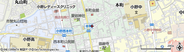 兵庫県小野市本町40周辺の地図