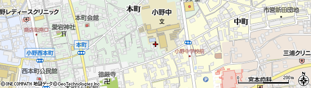 兵庫県小野市本町673周辺の地図