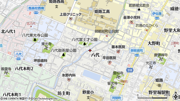 〒670-0872 兵庫県姫路市八代の地図