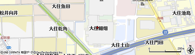京都府京田辺市大住細畑周辺の地図
