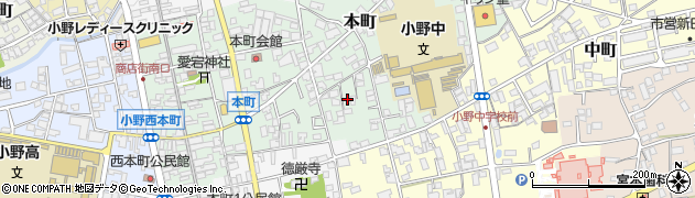 兵庫県小野市本町604周辺の地図