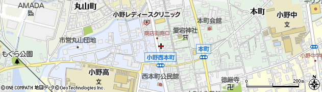 兵庫県小野市本町304周辺の地図