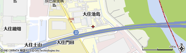 京都府京田辺市大住池島周辺の地図