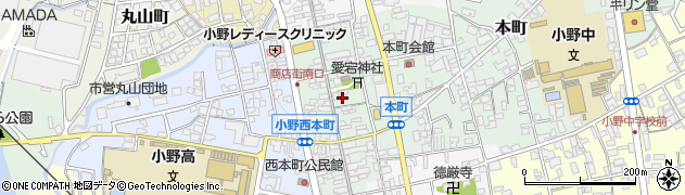 兵庫県小野市本町302周辺の地図