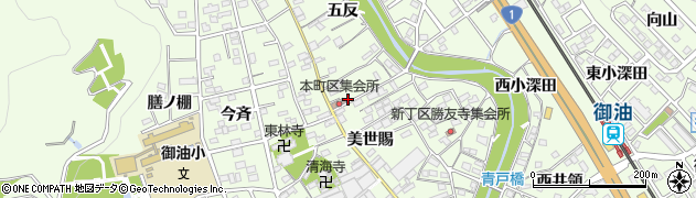 愛知県豊川市御油町美世賜231周辺の地図