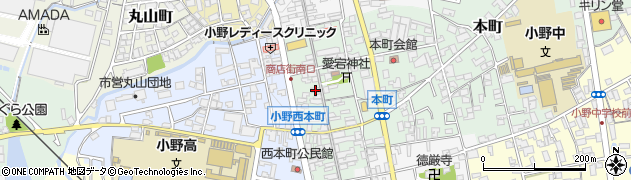 兵庫県小野市本町303周辺の地図