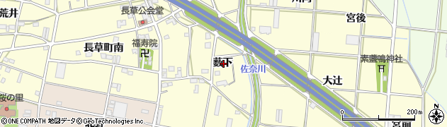 愛知県豊川市長草町薮下周辺の地図