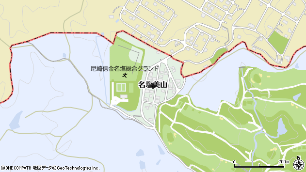 〒669-1162 兵庫県西宮市名塩美山の地図
