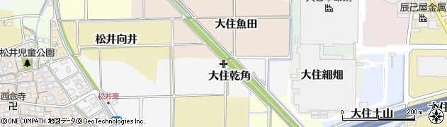 京都府京田辺市大住乾角周辺の地図