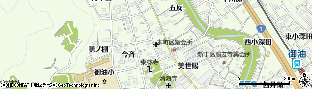 愛知県豊川市御油町美世賜36周辺の地図