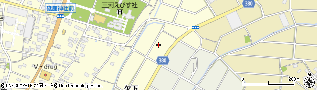 愛知県豊川市一宮町（欠下）周辺の地図