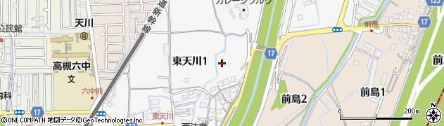 大阪府高槻市東天川周辺の地図