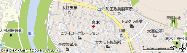 兵庫県姫路市花田町高木周辺の地図