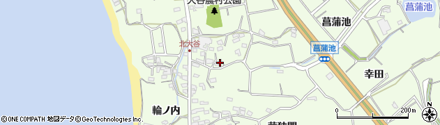 愛知県常滑市大谷菖蒲池156周辺の地図