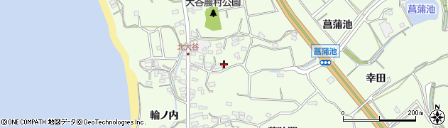 愛知県常滑市大谷菖蒲池154周辺の地図