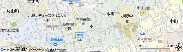 兵庫県小野市本町21周辺の地図