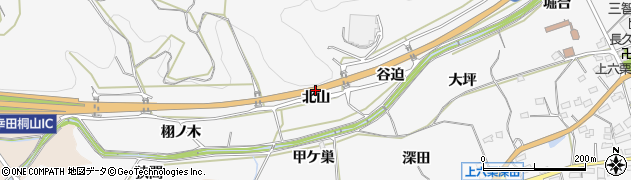 愛知県幸田町（額田郡）上六栗（北山）周辺の地図