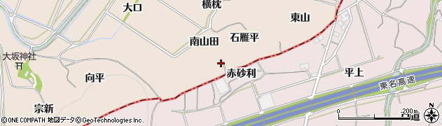 愛知県豊川市金沢町石雁平周辺の地図