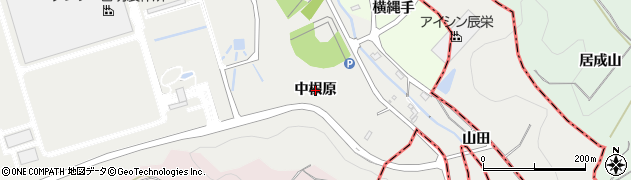 愛知県西尾市善明町（中根原）周辺の地図
