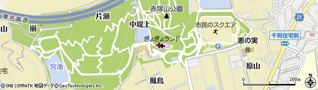 豊川市役所　赤塚山公園ぎょぎょランド周辺の地図