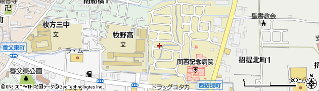 大阪府枚方市西招提町1230周辺の地図