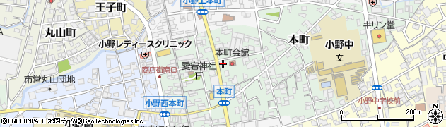 兵庫県小野市本町29周辺の地図