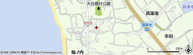 愛知県常滑市大谷菖蒲池158周辺の地図