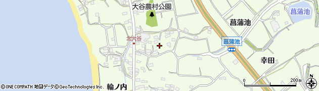 愛知県常滑市大谷菖蒲池159周辺の地図