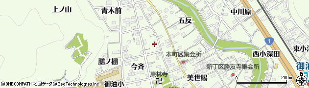 愛知県豊川市御油町今斉59周辺の地図
