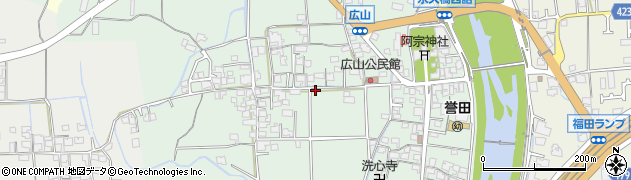 兵庫県たつの市誉田町広山412周辺の地図
