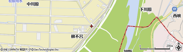 愛知県豊川市豊津町柳不呂周辺の地図
